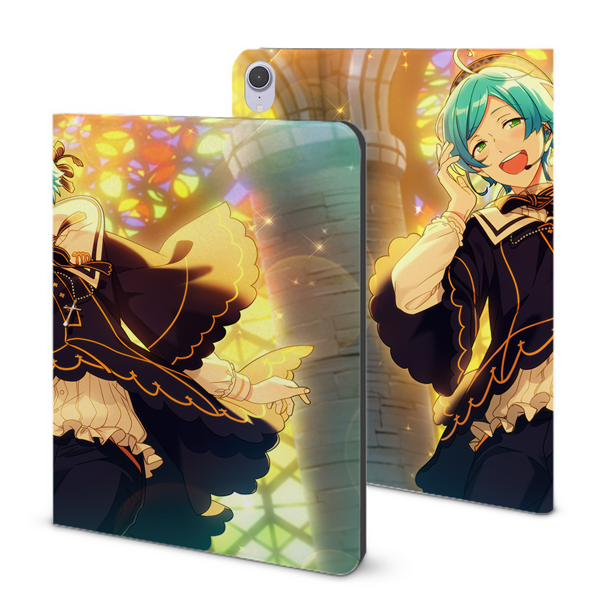 （画像用） あんさんぶるスターズ! Ensemble Stars IPad ケース ブック型 PUレザー TPU 耐衝撃 軽量 薄型 ペン収納なし 全面保護 IPad 各モデル対応